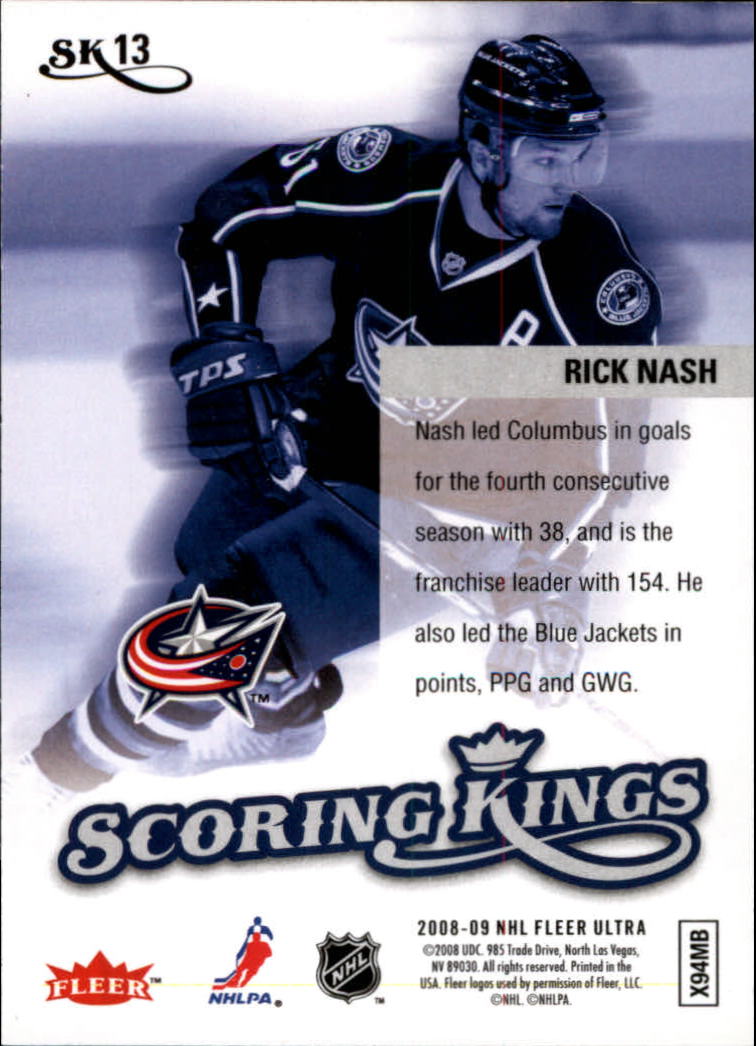 2008-09 Ultra Scoring Kings #SK13 Rick Nash back image