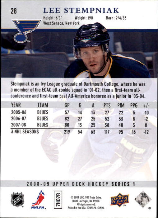 A8680- 2008-09 Upper Deck Hockey Card # S 1-250 -du Pick- 15 + Gratis US Schiff - Bild 57 von 407