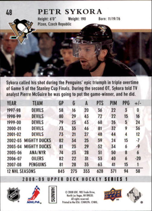 A8680- 2008-09 Upper Deck Hockey Card # S 1-250 -du Pick- 15 + Gratis US Schiff - Bild 95 von 407