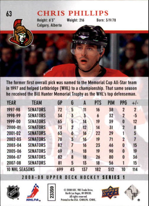 A8680- 2008-09 Upper Deck Hockey Card # S 1-250 -du Pick- 15 + Gratis US Schiff - Bild 125 von 407