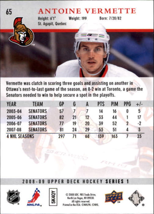 A8680- 2008-09 Upper Deck Hockey Card # S 1-250 -du Pick- 15 + Gratis US Schiff - Bild 129 von 407