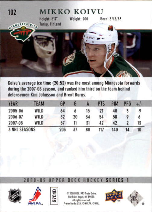 A8680- 2008-09 Upper Deck Hockey Card # S 1-250 -du Pick- 15 + Gratis US Schiff - Bild 203 von 407