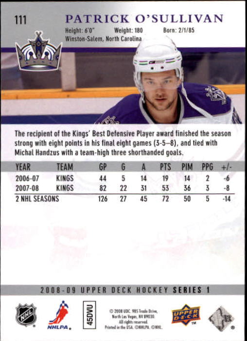 A8680- 2008-09 Upper Deck Hockey Card # S 1-250 -du Pick- 15 + Gratis US Schiff - Bild 219 von 407