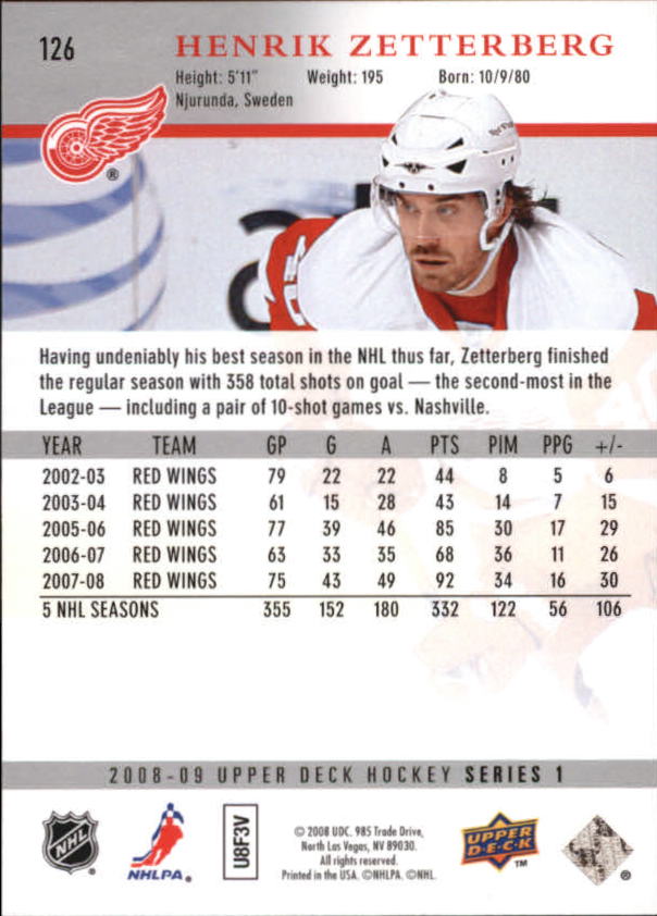 A8680- 2008-09 Upper Deck Hockey Card # S 1-250 -du Pick- 15 + Gratis US Schiff - Bild 249 von 407