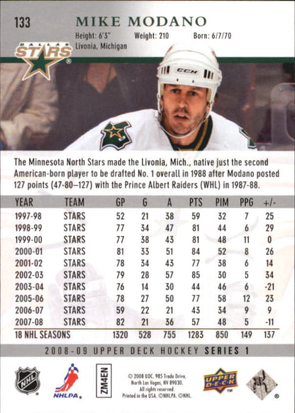 A8680- 2008-09 Upper Deck Hockey Card # S 1-250 -du Pick- 15 + Gratis US Schiff - Bild 263 von 407
