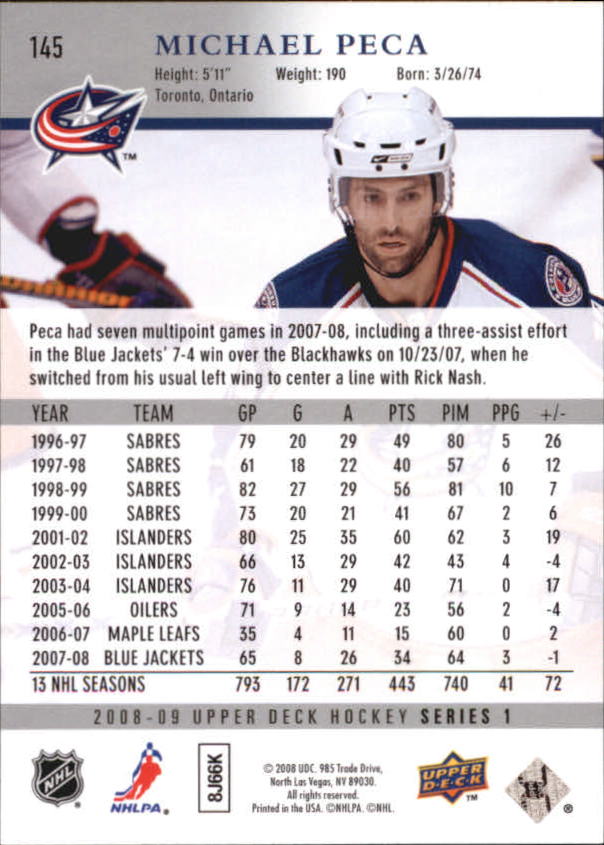 A8680- 2008-09 Upper Deck Hockey Card # S 1-250 -du Pick- 15 + Gratis US Schiff - Bild 287 von 407