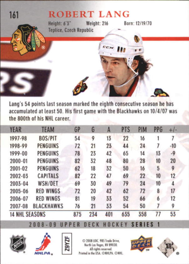 A8680- 2008-09 Upper Deck Hockey Card # S 1-250 -du Pick- 15 + Gratis US Schiff - Bild 317 von 407