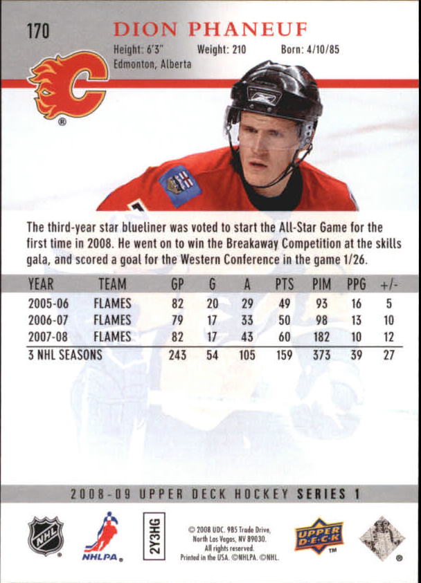 A8680- 2008-09 Upper Deck Hockey Card # S 1-250 -du Pick- 15 + Gratis US Schiff - Bild 335 von 407