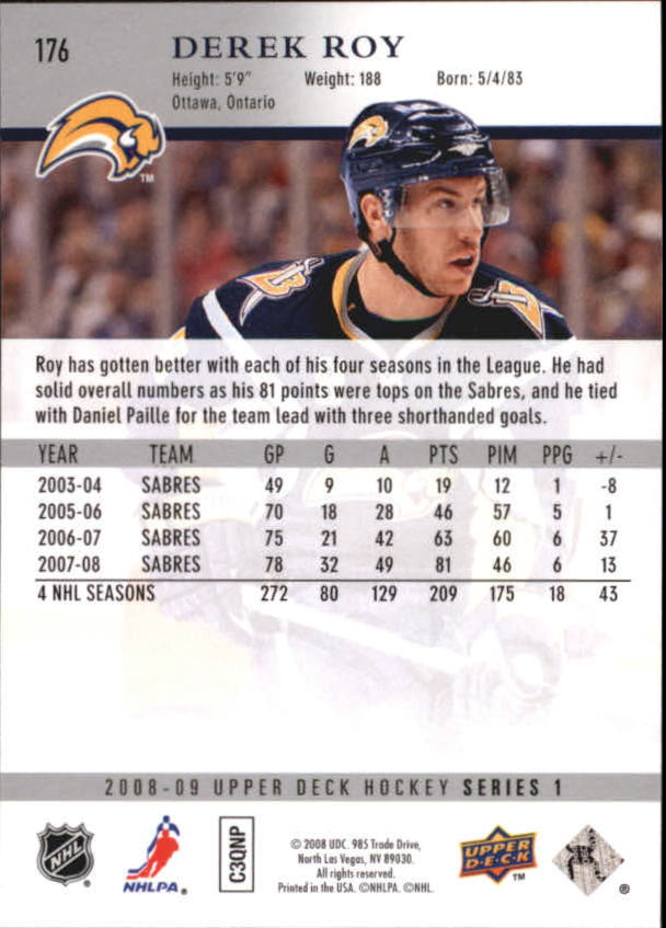 A8680- 2008-09 Upper Deck Hockey Card # S 1-250 -du Pick- 15 + Gratis US Schiff - Bild 347 von 407