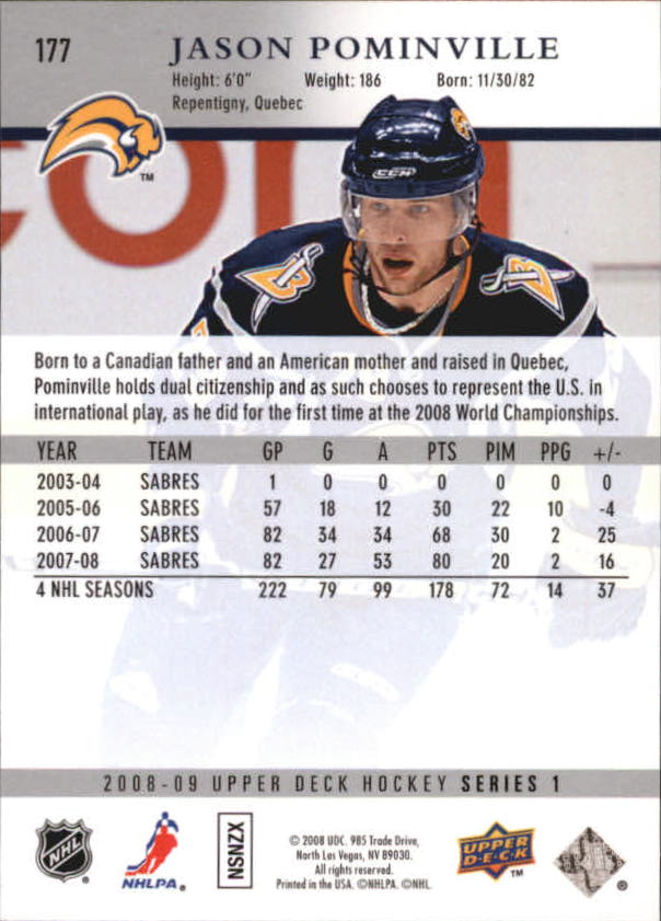 A8680- 2008-09 Upper Deck Hockey Card # S 1-250 -du Pick- 15 + Gratis US Schiff - Bild 349 von 407