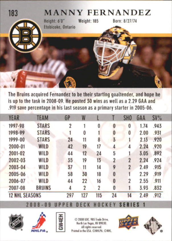 A8680- 2008-09 Upper Deck Hockey Card # S 1-250 -du Pick- 15 + Gratis US Schiff - Bild 361 von 407