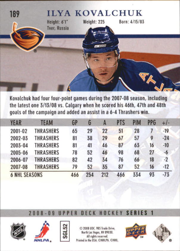 A8680- 2008-09 Upper Deck Hockey Card # S 1-250 -du Pick- 15 + Gratis US Schiff - Bild 373 von 407