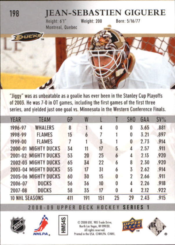 A8680- 2008-09 Upper Deck Hockey Card # S 1-250 -du Pick- 15 + Gratis US Schiff - Bild 391 von 407