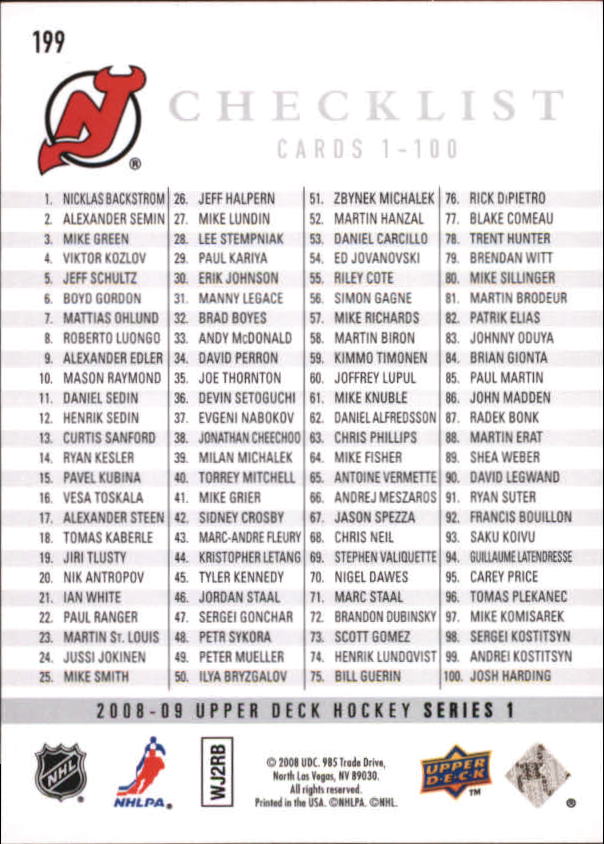 A8680- 2008-09 Upper Deck Hockey Card # S 1-250 -du Pick- 15 + Gratis US Schiff - Bild 393 von 407