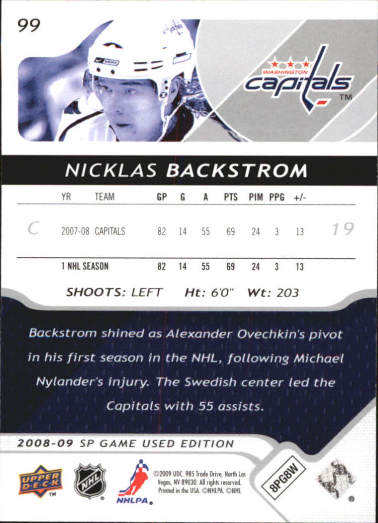 B4324- 2008-09 SP Game Used Hockey Card #s 1-100 -You Pick- 15+ FREE US SHIP