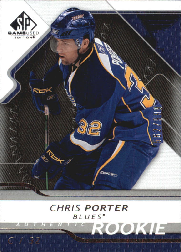 2008-09 SP Game Used #162 Chris Porter RC