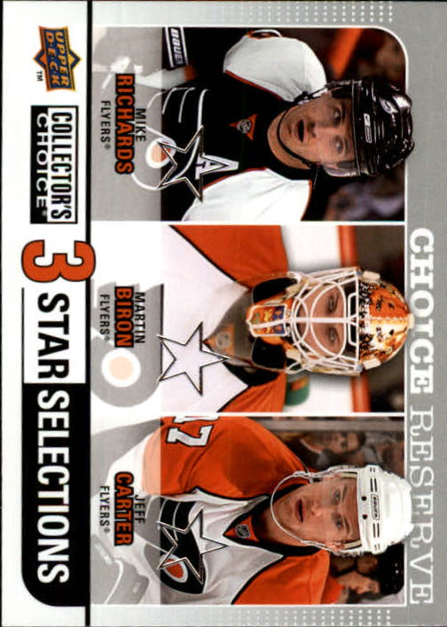 2008-09 Collector's Choice Reserve Silver #272 Mike Richards/Martin Biron/Jeff Carter