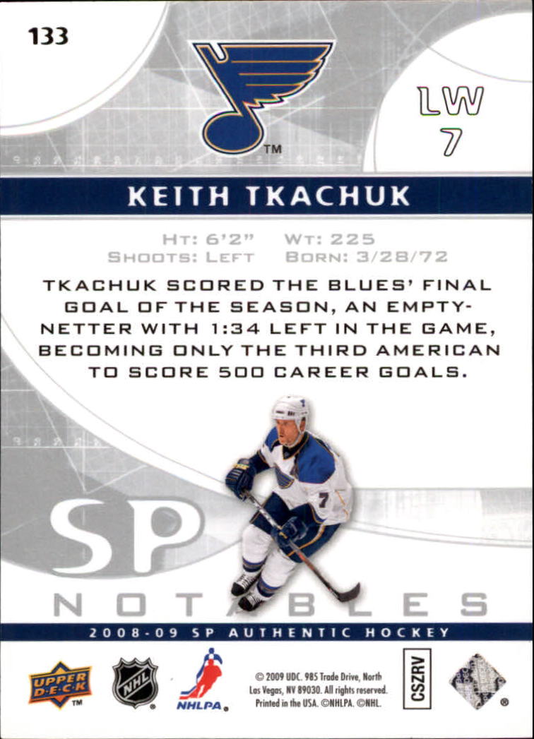 A3799- 2008-09 SP Authentic Hk #s 1-215 +Inserts -You Pick- 15+ FREE US SHIP - Picture 218 of 280