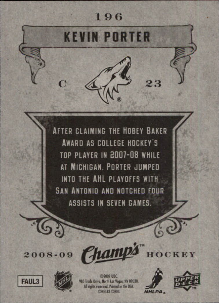 2008-09 Upper Deck Champ's Hockey Rookie Card Singles - You Choose - Bild 88 von 90