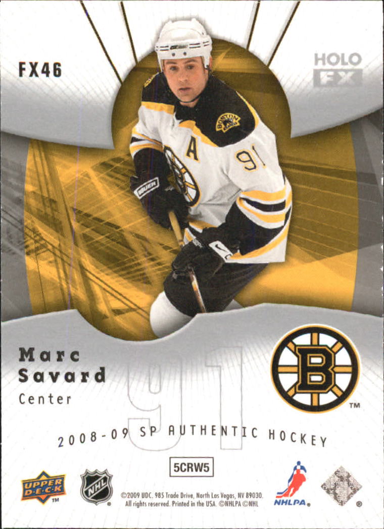 2008-09 SP Authentic Holoview FX #FX46 Marc Savard back image