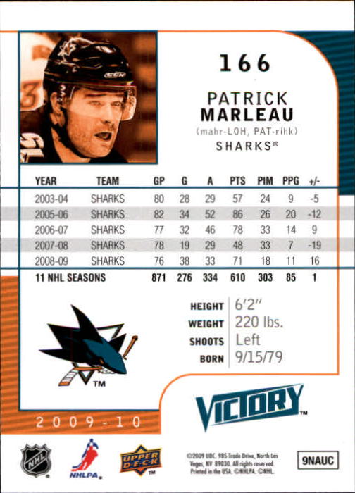 B5458- 2009-10 Upper Deck Victory Hk 1-340 +Inserts -You Pick- 15+ FREE US SHIP - Picture 244 of 429