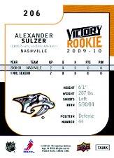 2009-10 Upper Deck Victory #206 Alexander Sulzer RC back image