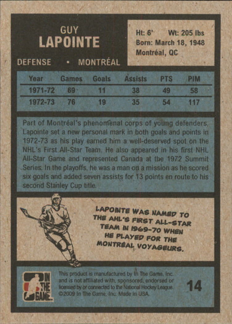 2009-10 In the Game 1972 The Year in Hockey - #86 J.P. Parise