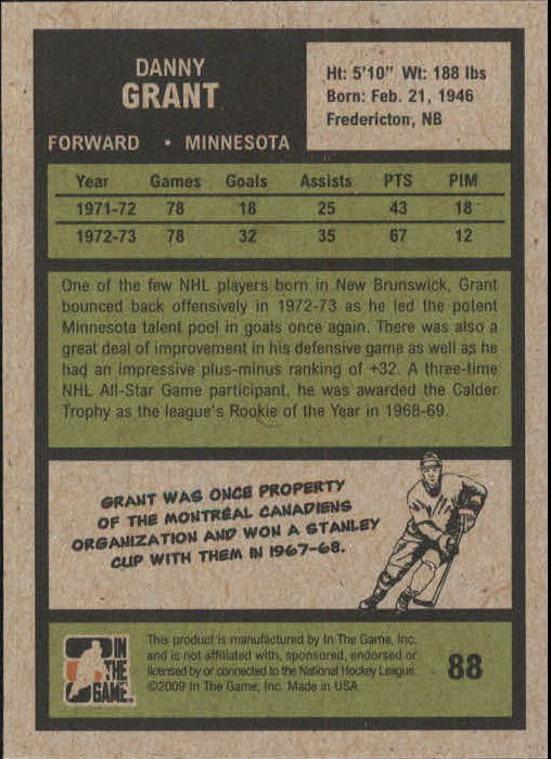 2009-10 In the Game 1972 The Year in Hockey - #86 J.P. Parise