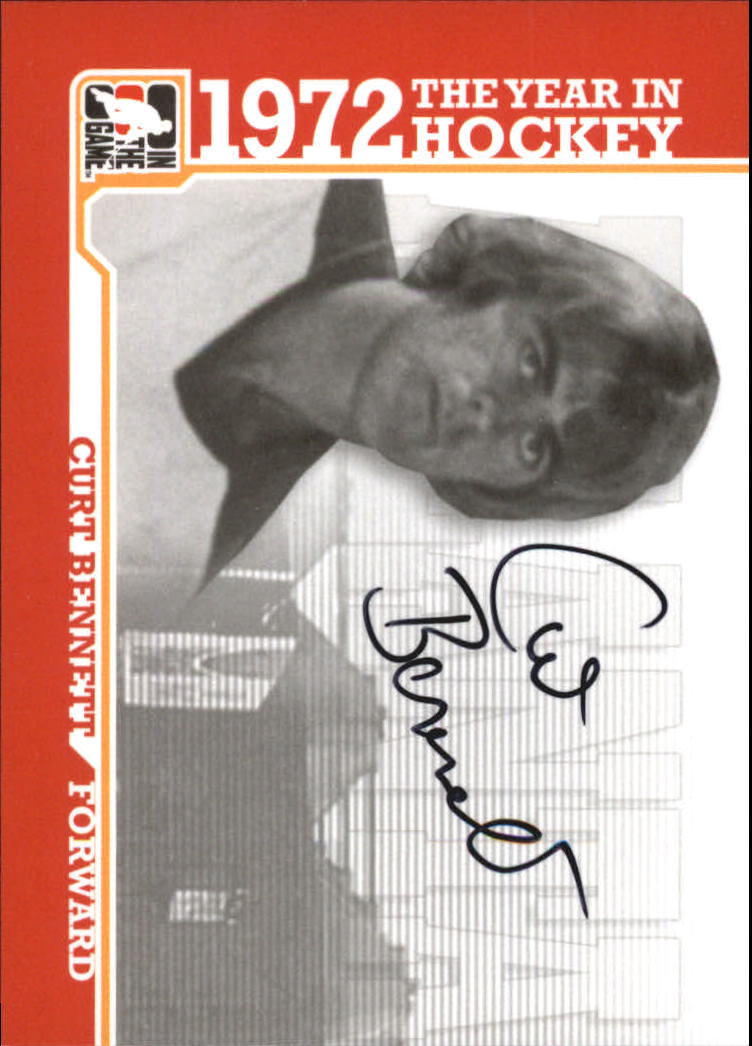 2009-10 ITG 1972 The Year In Hockey Autographs #ACB Curt Bennett