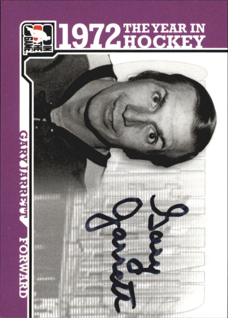 2009-10 ITG 1972 The Year In Hockey Autographs #AGJ Gary Jarrett