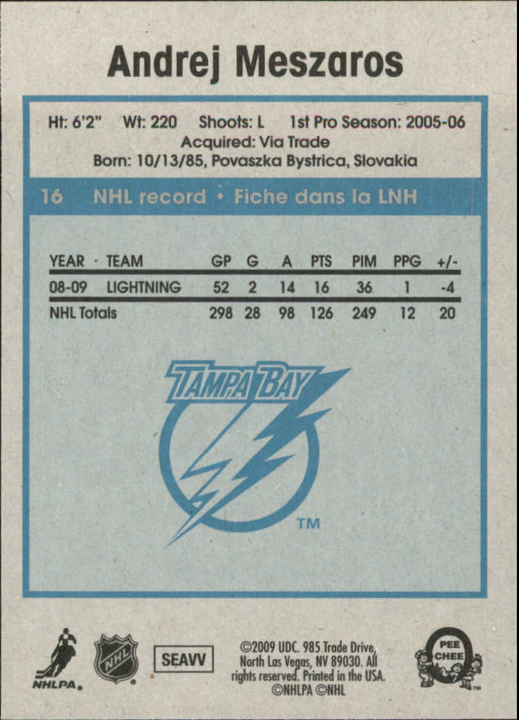 2009-10 O-Pee-Chee Retro #16 Andrej Meszaros back image