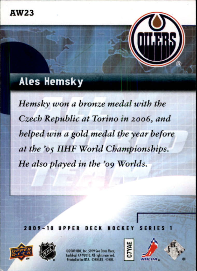 2009-10 Upper Deck All World #AW23 Ales Hemsky back image