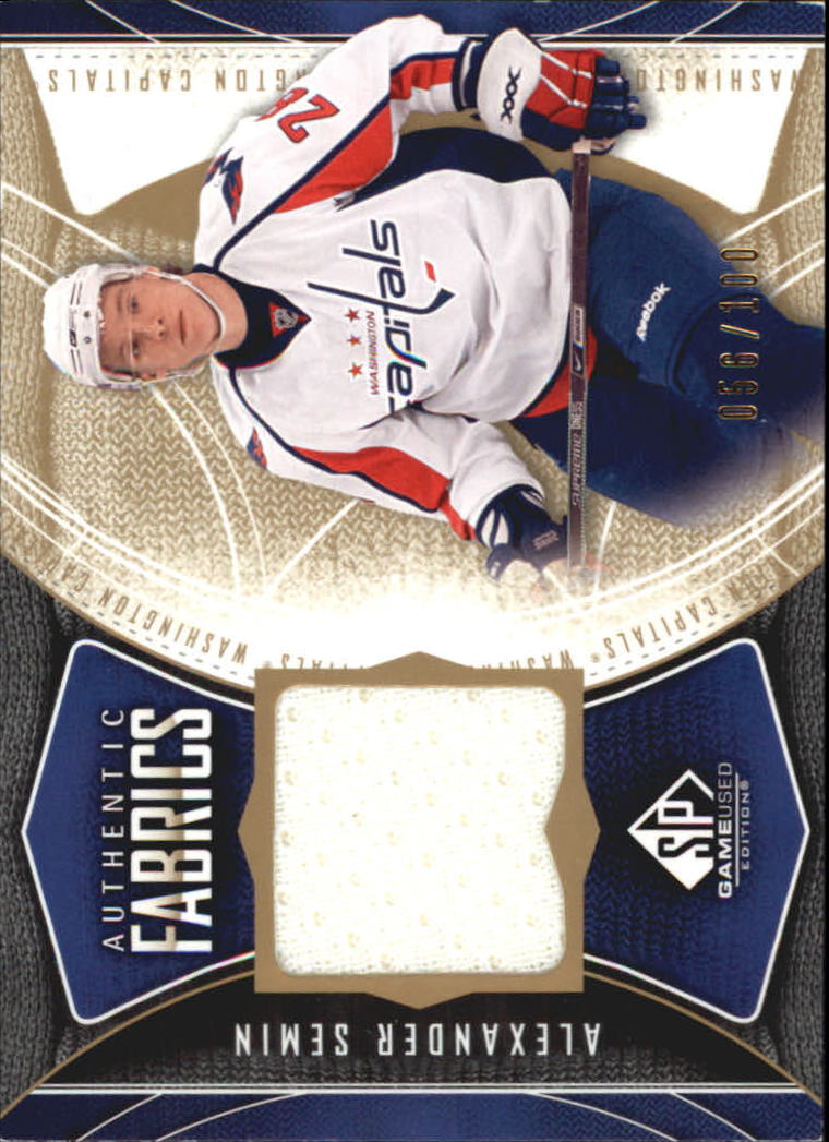 2009-10 SP Game Used Authentic Fabrics Gold #AFAS Alexander Semin