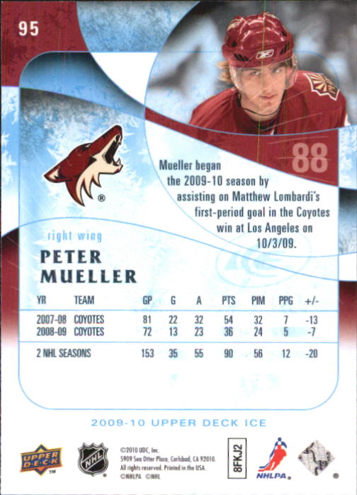 2009-10 Upper Deck Ice #95 Peter Mueller back image
