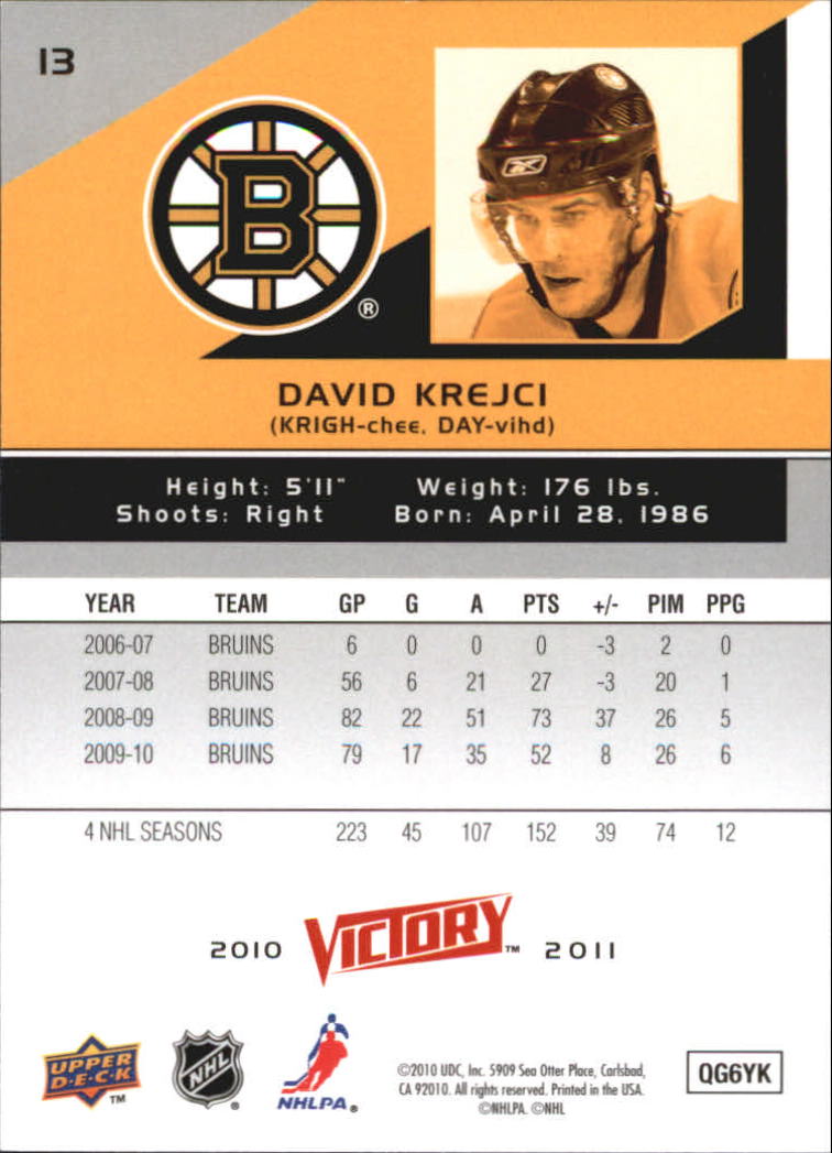 A2317- 2010-11 Upper Deck Victory Hk 1-350 +Rookies -You Pick- 15+ FREE US SHIP - Picture 27 of 461