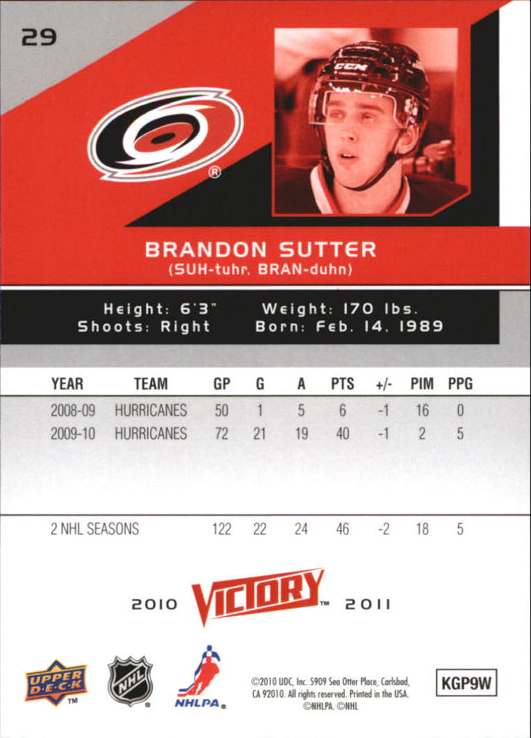 A2317- 2010-11 Upper Deck Victory Hk 1-350 +Rookies -You Pick- 15+ FREE US SHIP - Picture 59 of 461