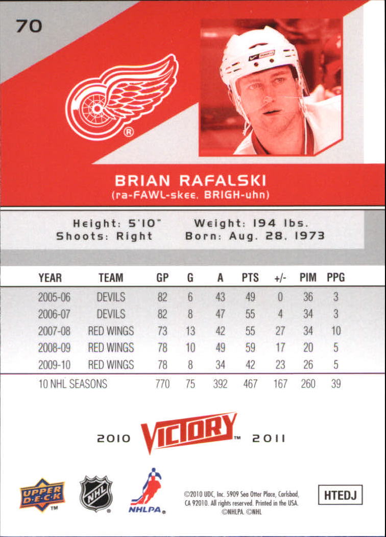 A2317- 2010-11 Upper Deck Victory Hk 1-350 +Rookies -You Pick- 15+ FREE US SHIP - Picture 139 of 461