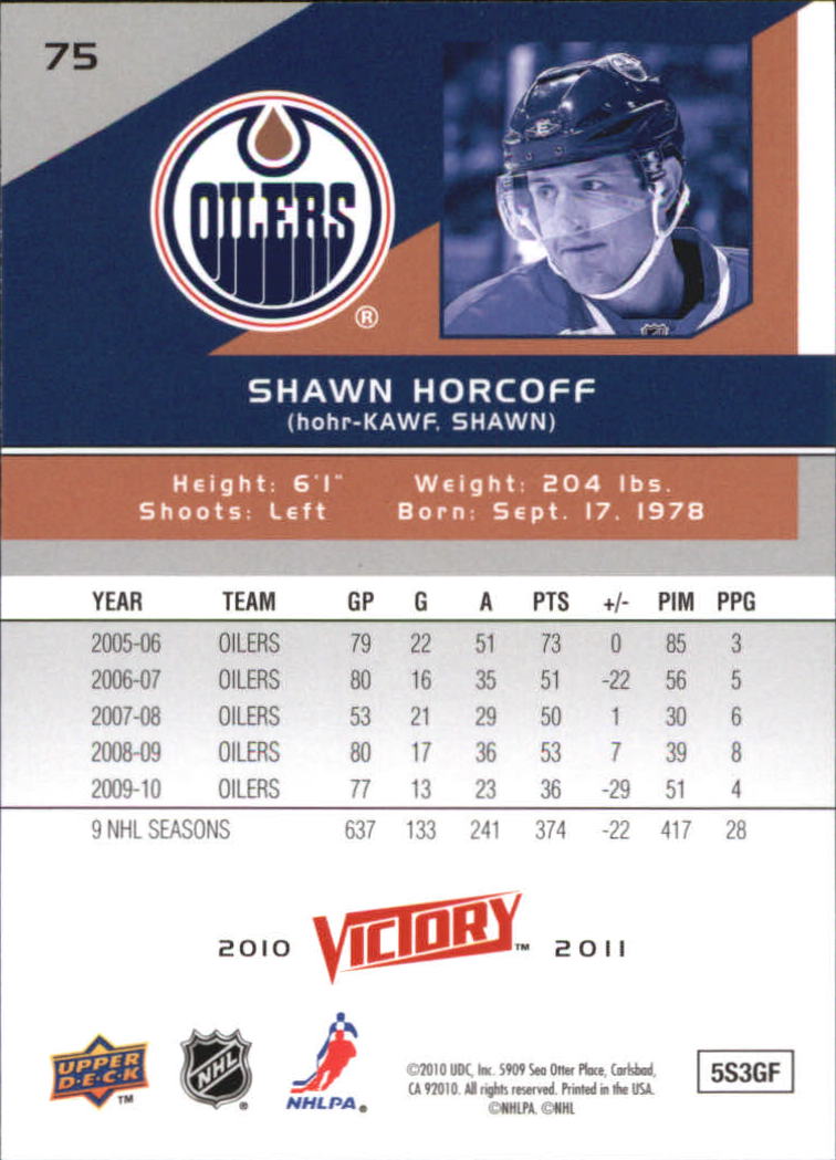 A2317- 2010-11 Upper Deck Victory Hk 1-350 +Rookies -You Pick- 15+ FREE US SHIP - Picture 149 of 461