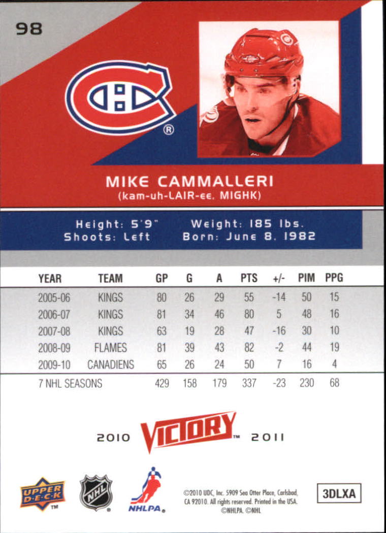 A2317- 2010-11 Upper Deck Victory Hk 1-350 +Rookies -You Pick- 15+ FREE US SHIP - Picture 195 of 461