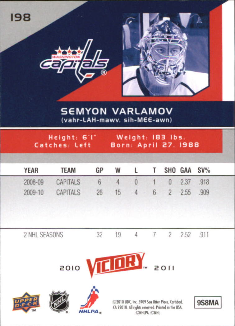 A2317- 2010-11 Upper Deck Victory Hk 1-350 +Rookies -You Pick- 15+ FREE US SHIP - Picture 391 of 461