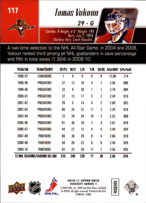 B2495- 2010-11 Upper Deck Hk Cards 1-250 +Rookies -You Pick- 155+ FREE US SHIP - Picture 203 of 369