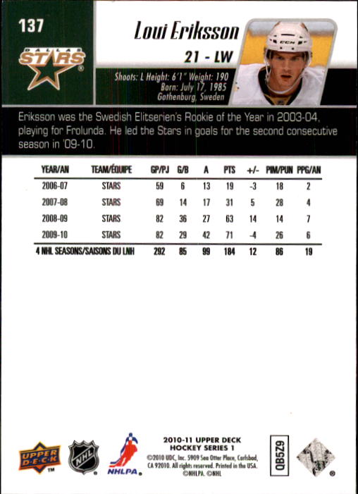 B2495- 2010-11 Upper Deck Hk Cards 1-250 +Rookies -You Pick- 155+ FREE US SHIP - Picture 239 of 369