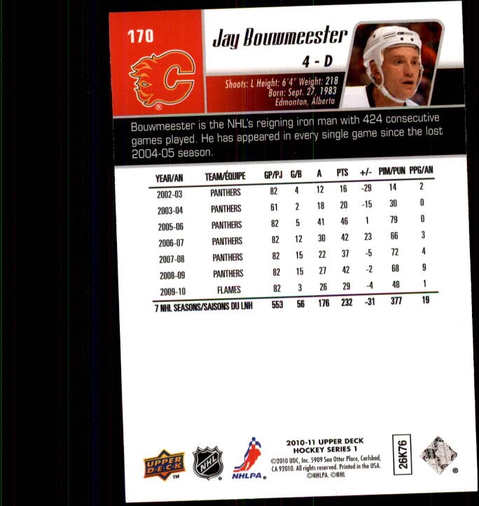 B2495- 2010-11 Upper Deck Hk Cards 1-250 +Rookies -You Pick- 155+ FREE US SHIP - Picture 297 of 369