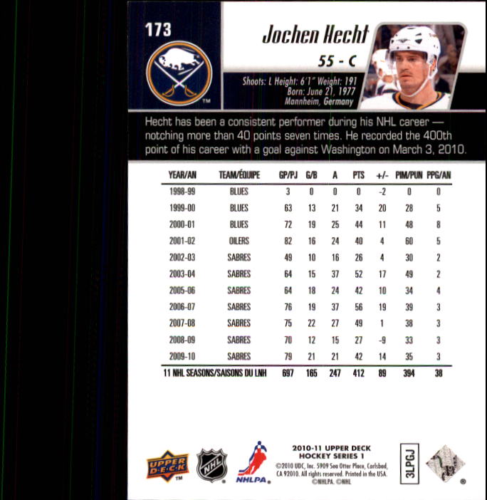 B2495- 2010-11 Upper Deck Hk Cards 1-250 +Rookies -You Pick- 155+ FREE US SHIP - Picture 303 of 369