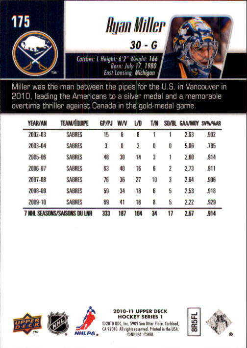 B2495- 2010-11 Upper Deck Hk Cards 1-250 +Rookies -You Pick- 155+ FREE US SHIP - Picture 307 of 369