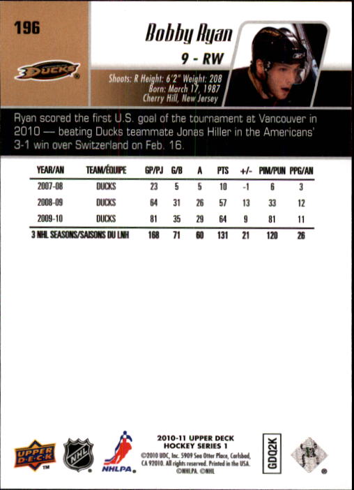 B2495- 2010-11 Upper Deck Hk Cards 1-250 +Rookies -You Pick- 155+ FREE US SHIP - Picture 339 of 369