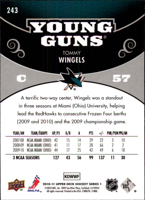 B2495- 2010-11 Upper Deck Hk Cards 1-250 +Rookies -You Pick- 155+ FREE US SHIP - Picture 365 of 369