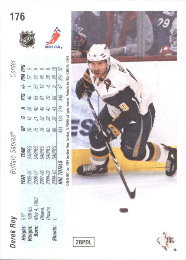 2010-11 Upper Deck 20th Anniversary Parallel #176 Derek Roy back image