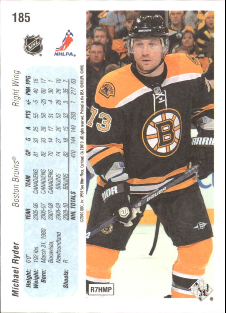 2010-11 Upper Deck 20th Anniversary Parallel #185 Michael Ryder back image