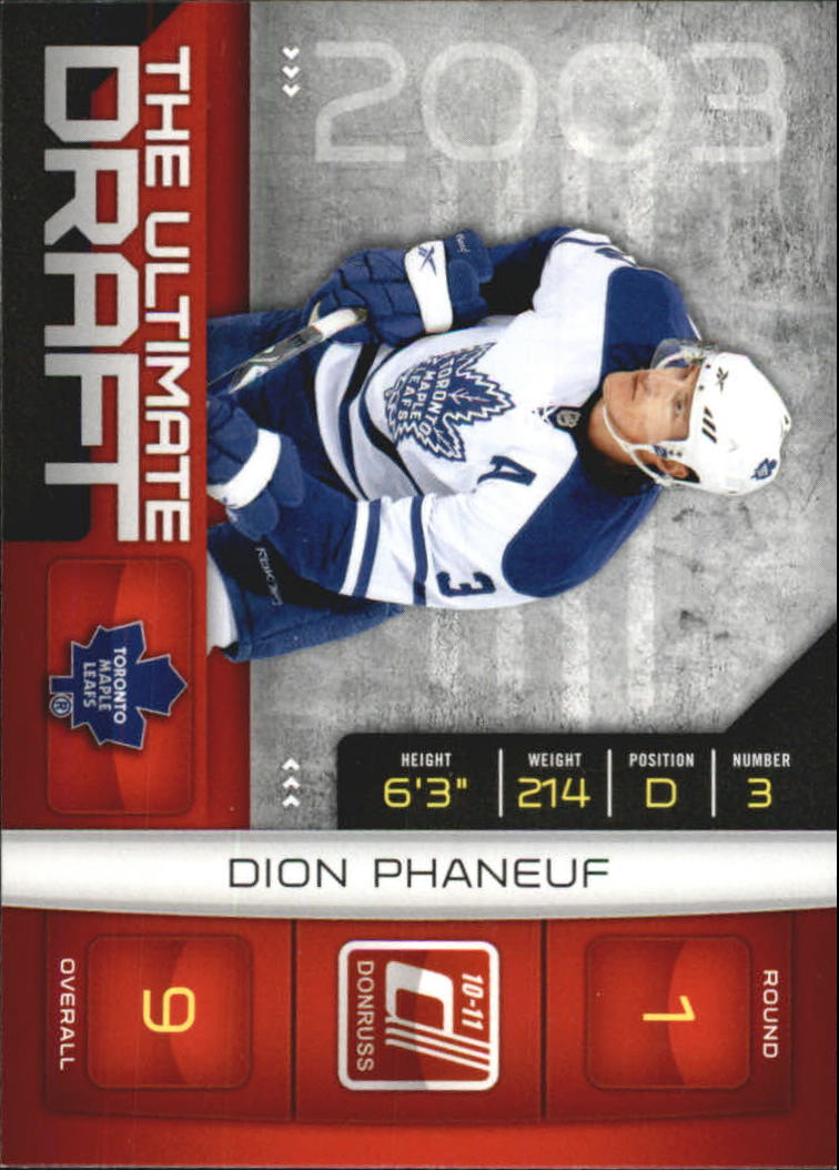 2010-11 Donruss The Ultimate Draft #8 Dion Phaneuf